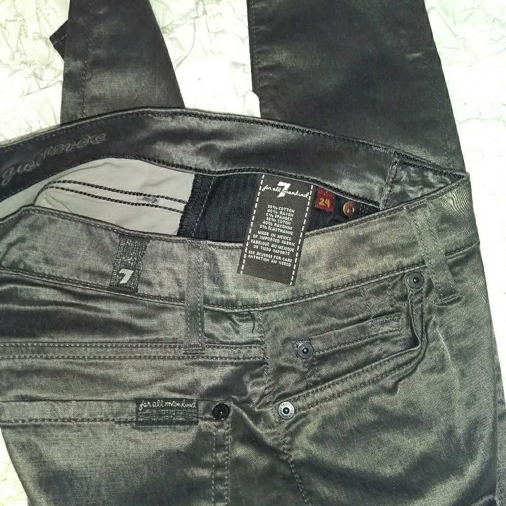 Grey Sheen Skinny Jeans